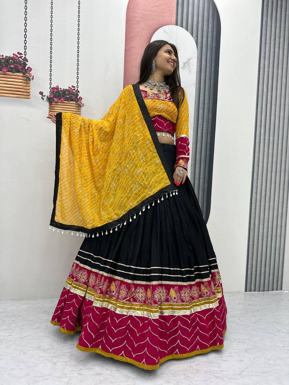 Navratri Special Pure Cotton Lehenga Choli Set
