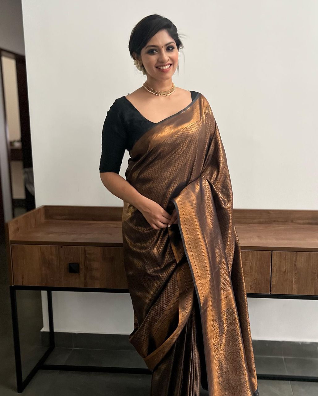 Brown Silk Saree