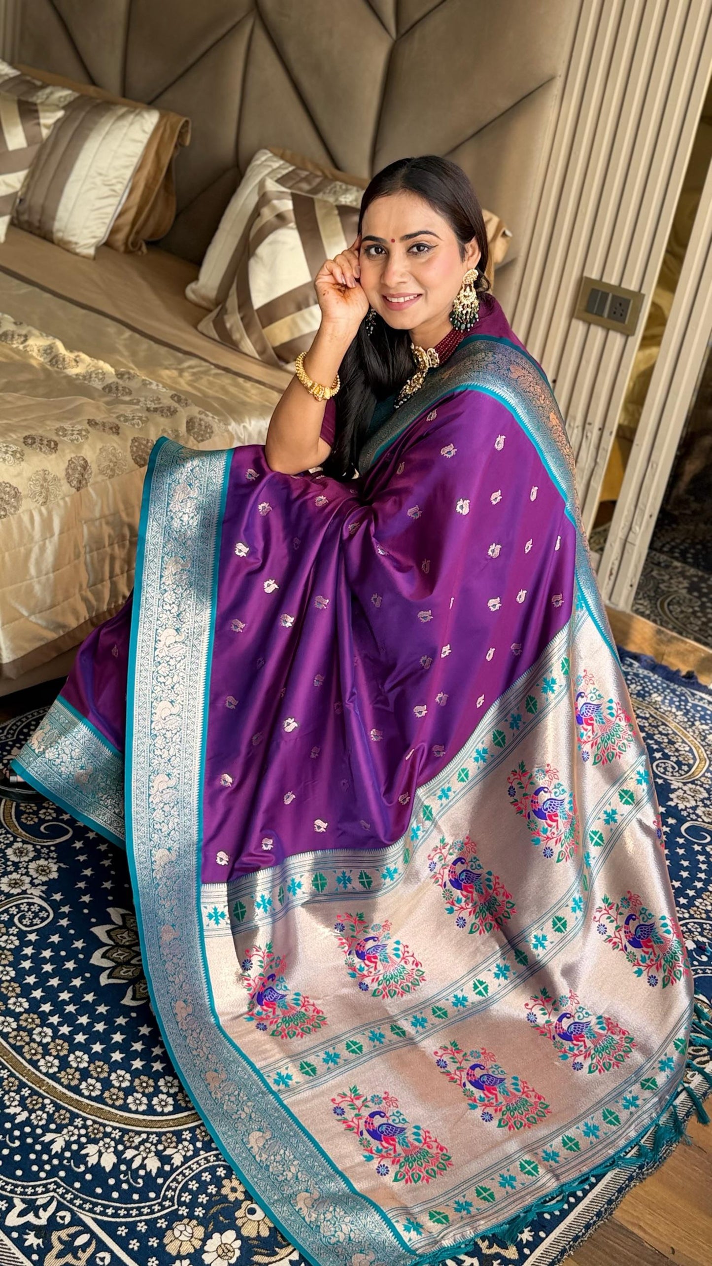 Paithani Silk Peacock Border Saree