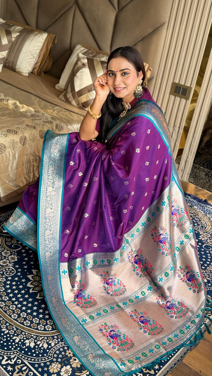 Paithani Silk Peacock Border Saree