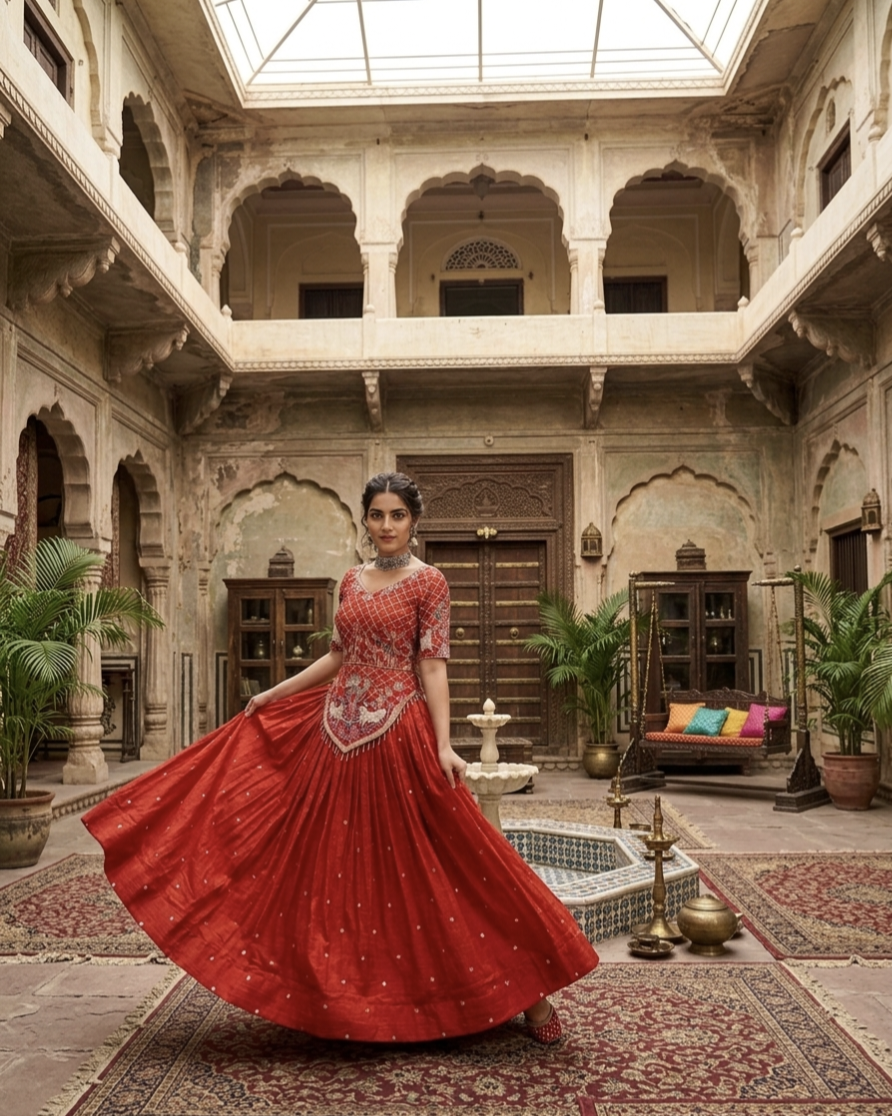 Royal Vichitra Silk Wedding Wear Lehenga Choli With Heavy Embroidery Work