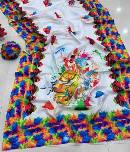 Handloom Tussar Silk Kalamkari Saree