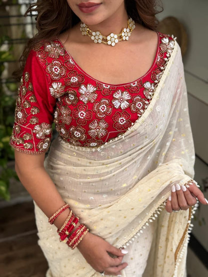 Afsana Crunchy Georgette Saree