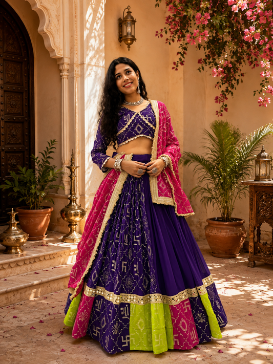 Navratri Special Heavy Embroidery Lehenga Choli Set