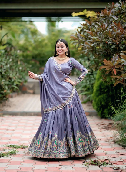 Chinon Embroidered Lehenga Choli