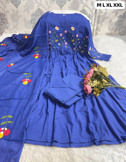 Cotton Kurti Pant Dupatta Set