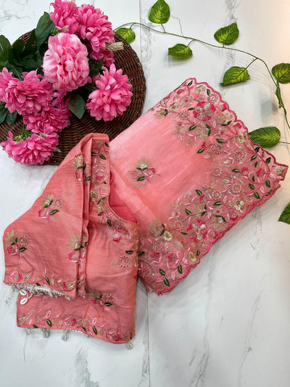 Jasmin Soft Fendy Chiffon Embroidery Saree