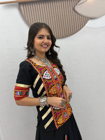 Navratri Special Pure Cotton Kediyu Lehenga Set | 6 Meter Flair | Garba & Dandiya Dress
