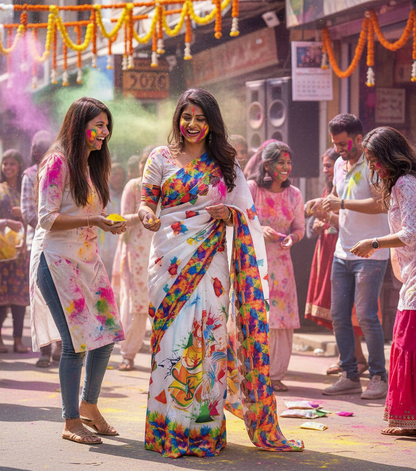 Handloom Tussar Silk Kalamkari Saree