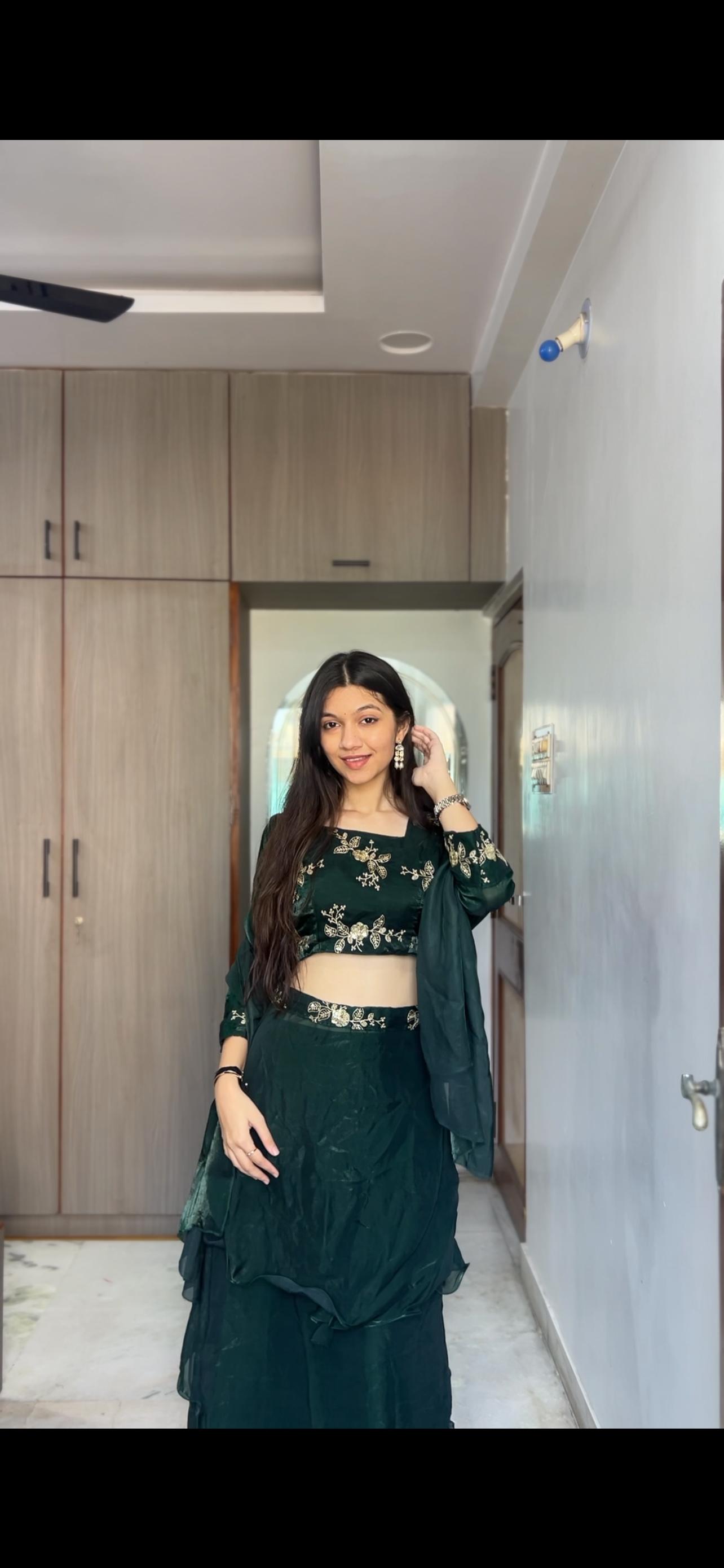 3-Piece Party Wear Lehenga Set