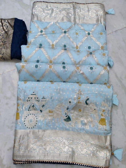 Royal Dolla Silk Saree with Meena & Zari Weaving – Traditional Wedding Collection