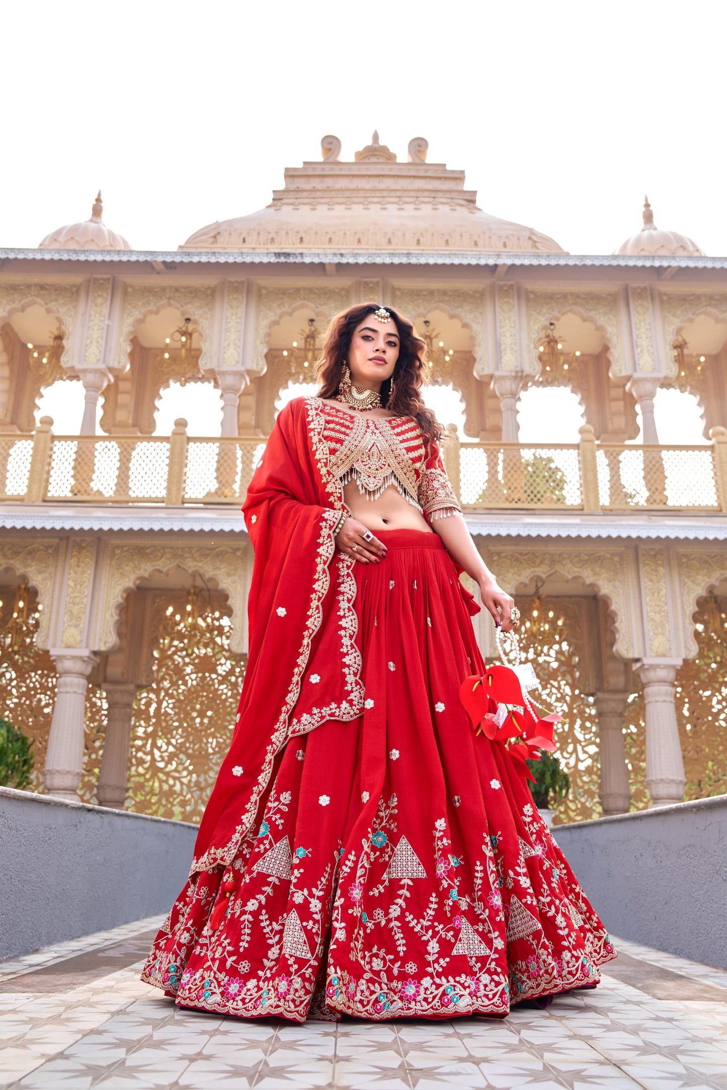 Heavy Embroidery Wedding Lehenga Choli