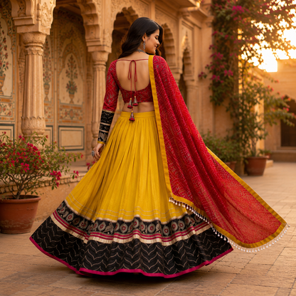 Navratri Special Pure Cotton Lehenga Choli Set