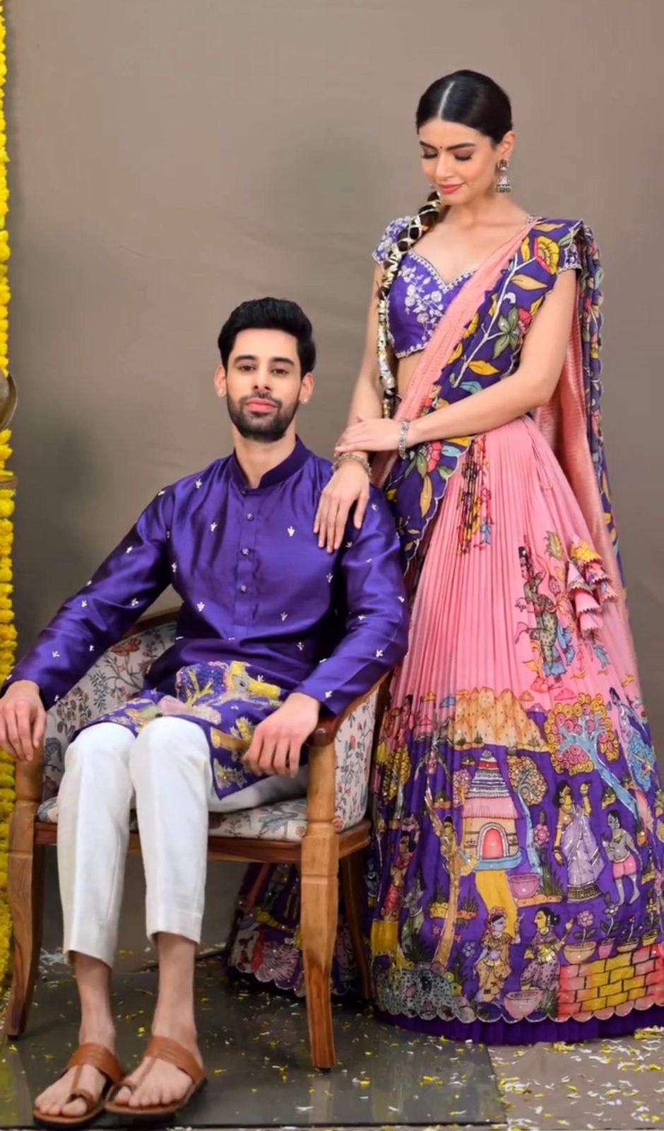 Kalamkari Print Cotton Lehenga Choli