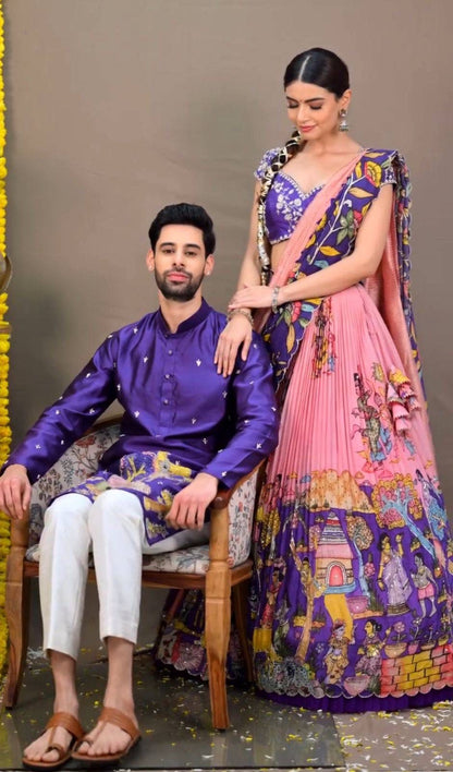 Kalamkari Print Cotton Lehenga Choli