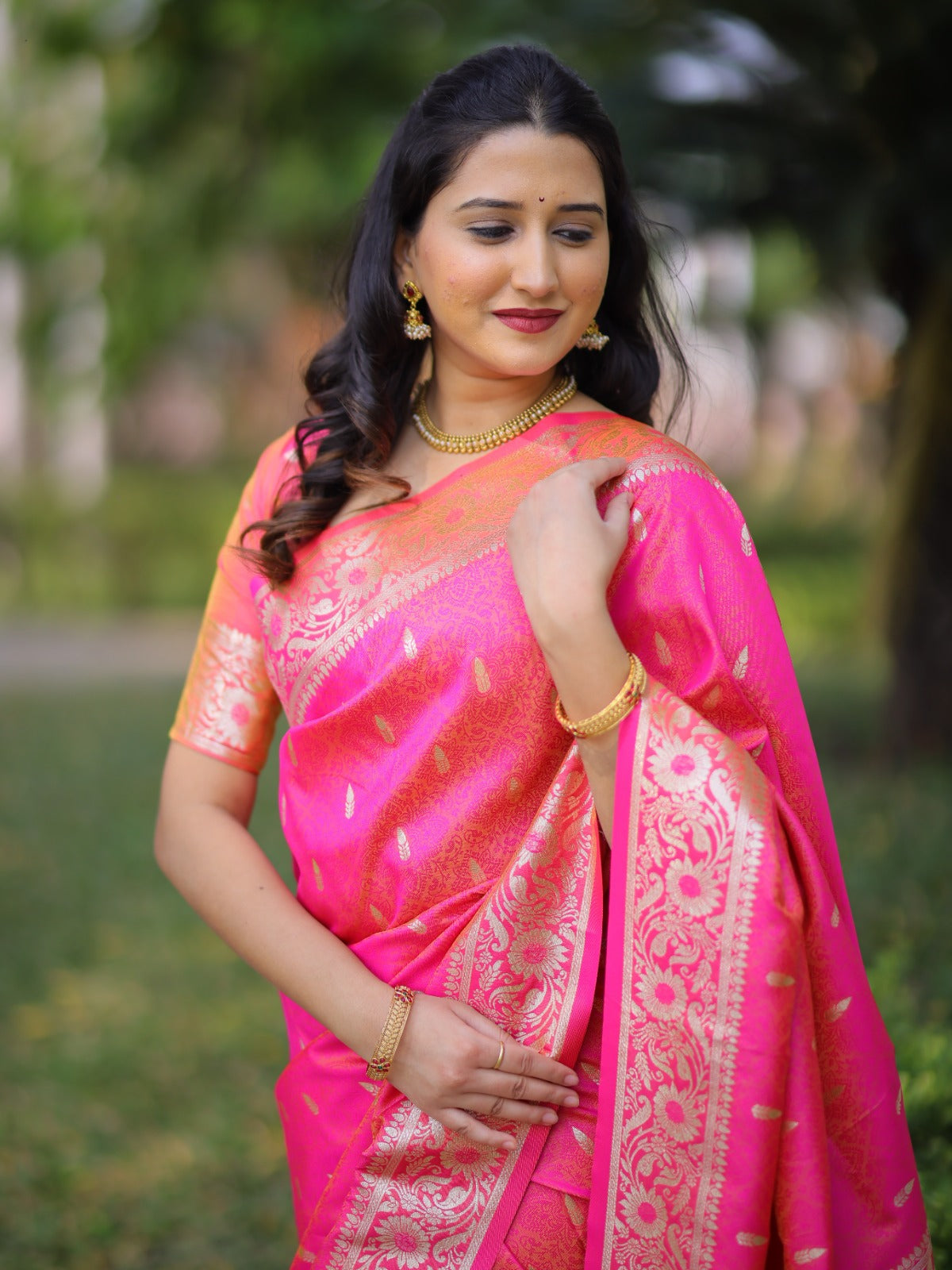 Fresh Arrival Soft Pure Banarasi Silk Saree – Rich Zari Weaving