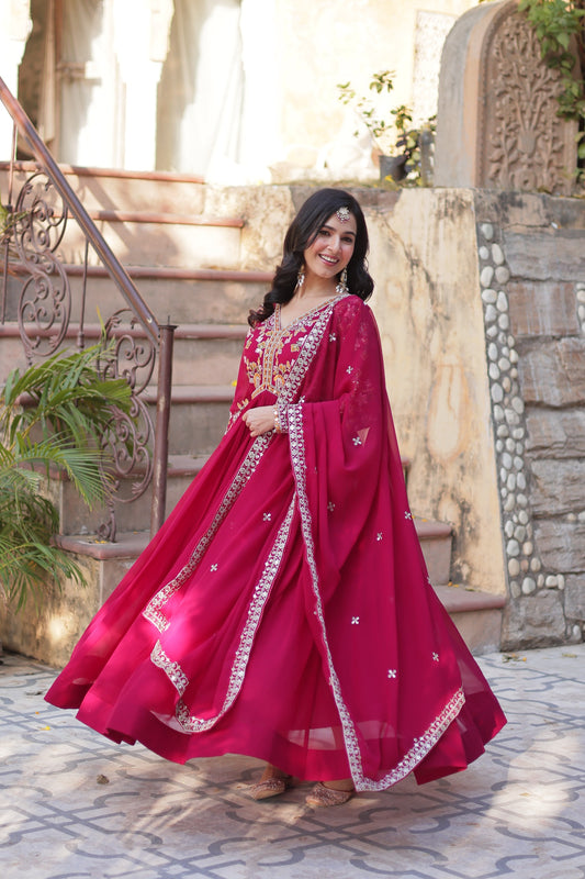 Premium Designer Gown With Dupatta