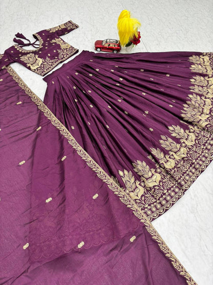 Festival Wear Chinon Lehenga Choli Set