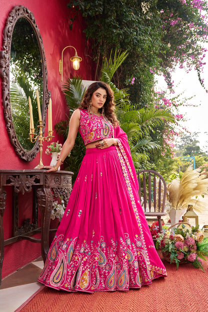 Wedding Vichitra Lehenga Choli