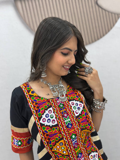 Navratri Special Pure Cotton Kediyu Lehenga Set | 6 Meter Flair | Garba & Dandiya Dress