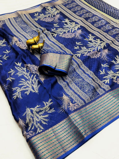 Graceful Floral Woven Saree