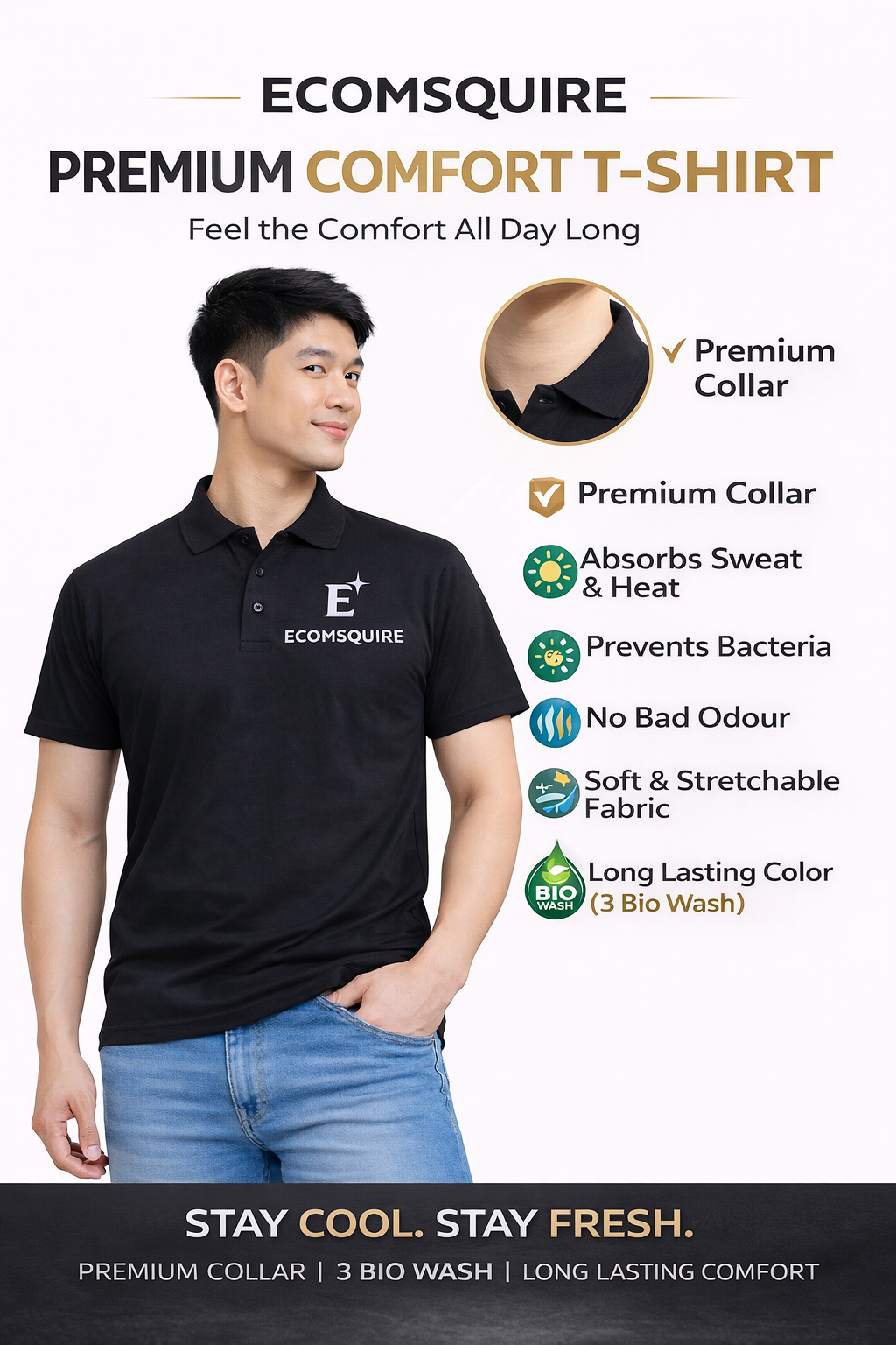 ECOMSQUIRE Premium Comfort T-Shirt