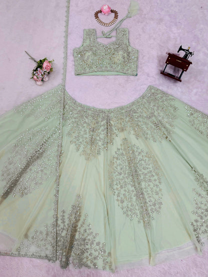 Heavy Butterfly Net Designer Lehenga Choli