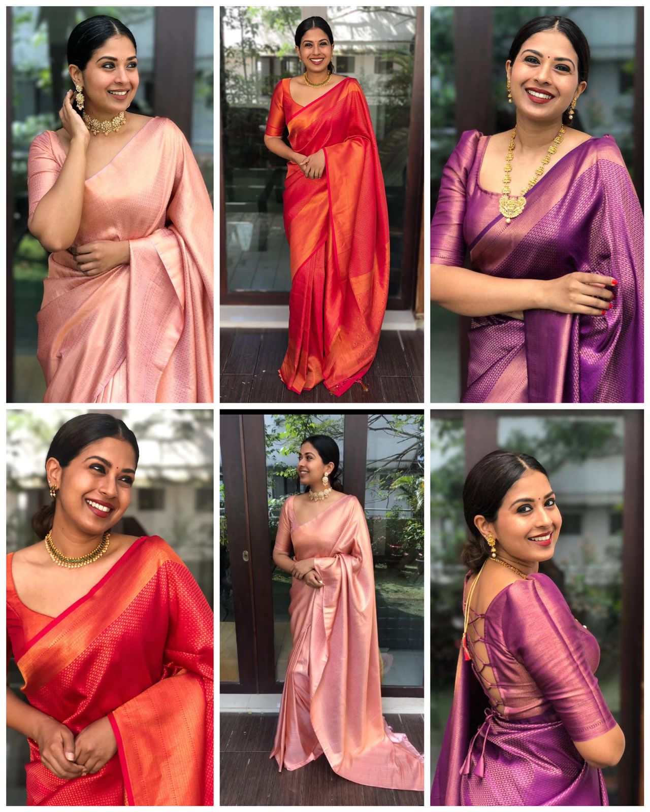 Peach Silk Saree