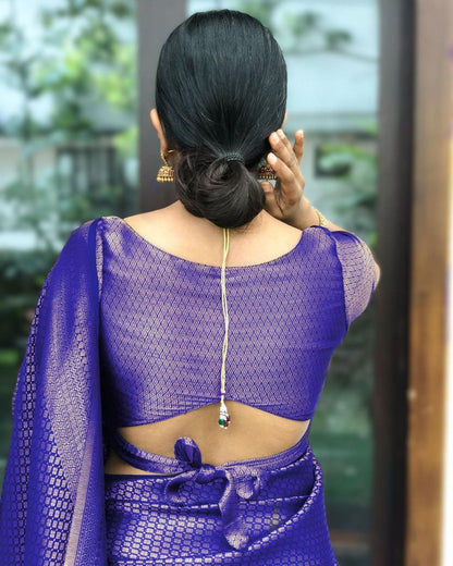 Purple Silk Saree
