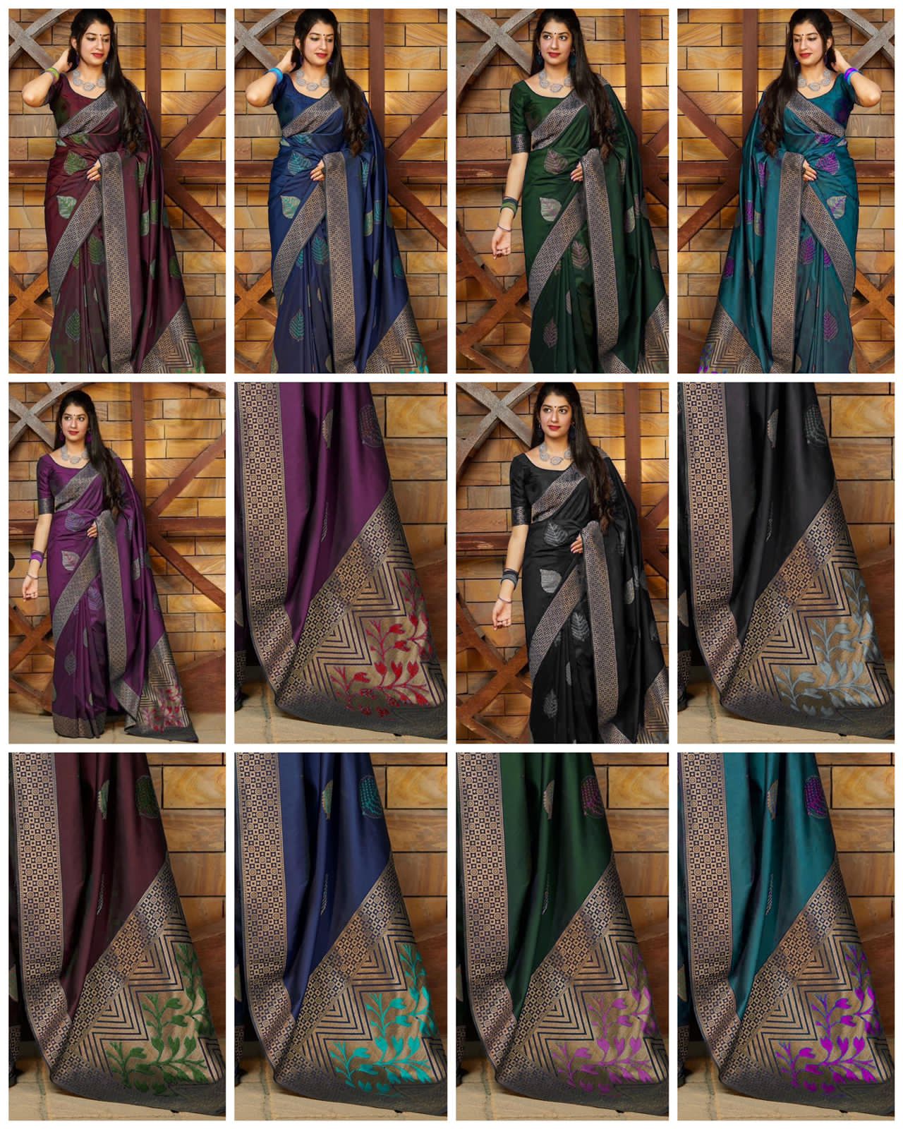 Navy Blue Silk Saree