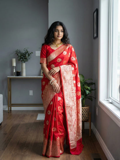 Jhanvi Rich Silk Saree – Pink