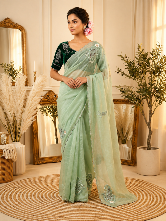 Maharani – Pure Shimmer Silk Saree