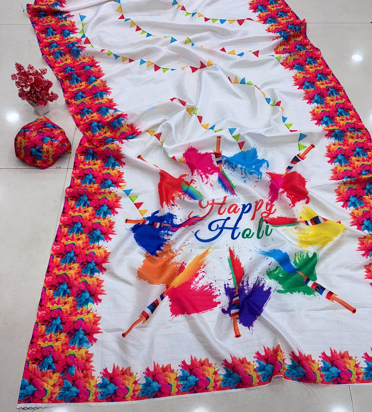 Handloom Tussar Silk Kalamkari Saree