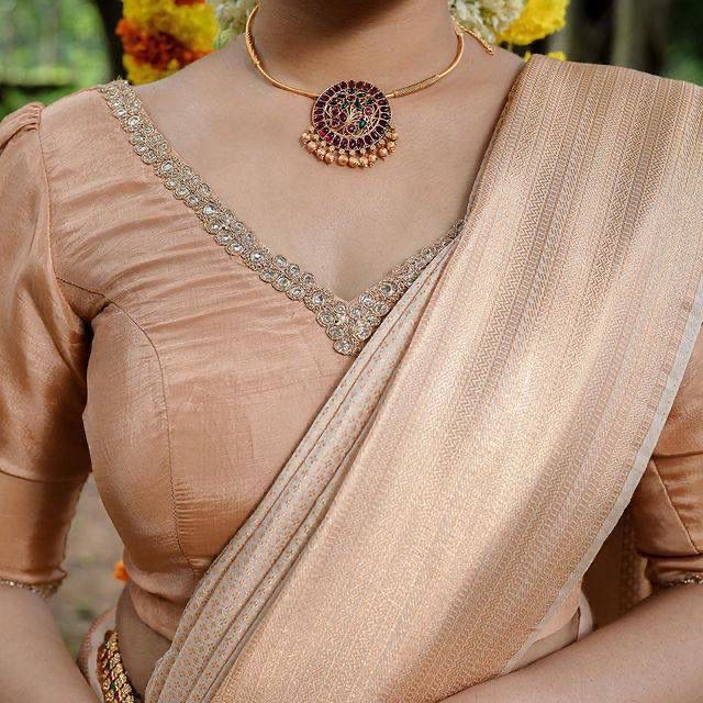 Peach Silk Saree