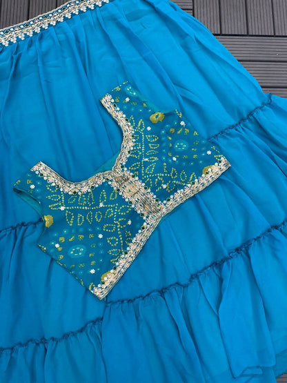 New Super Trending Party Wear Shrug Lehenga Set