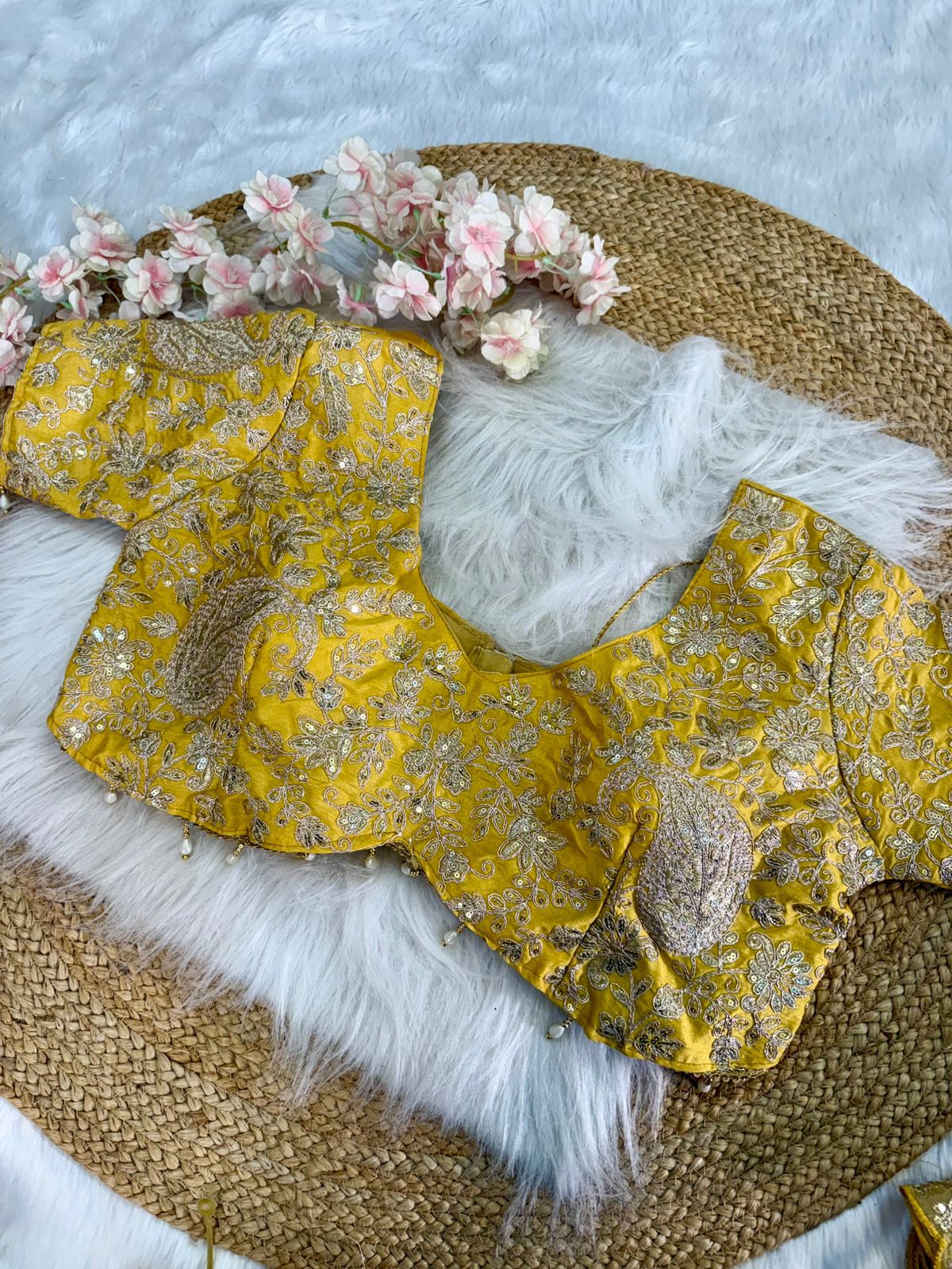Elegant Crystal Crush Tissue Saree – Designer Embroidered Party Wear