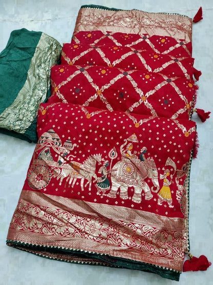 Royal Dolla Silk Saree with Meena & Zari Weaving – Traditional Wedding Collection