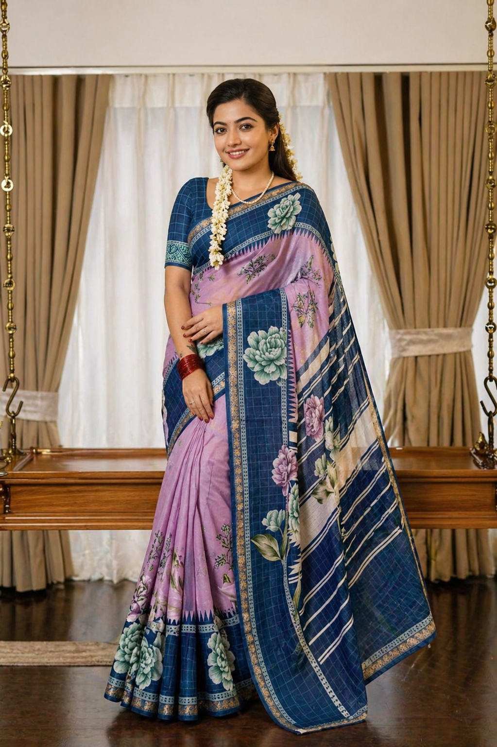 Super Hit Mysore Silk Floral Print Saree Collection