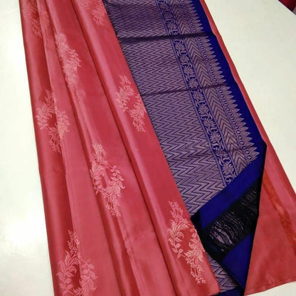 Peach Jacquard Saree