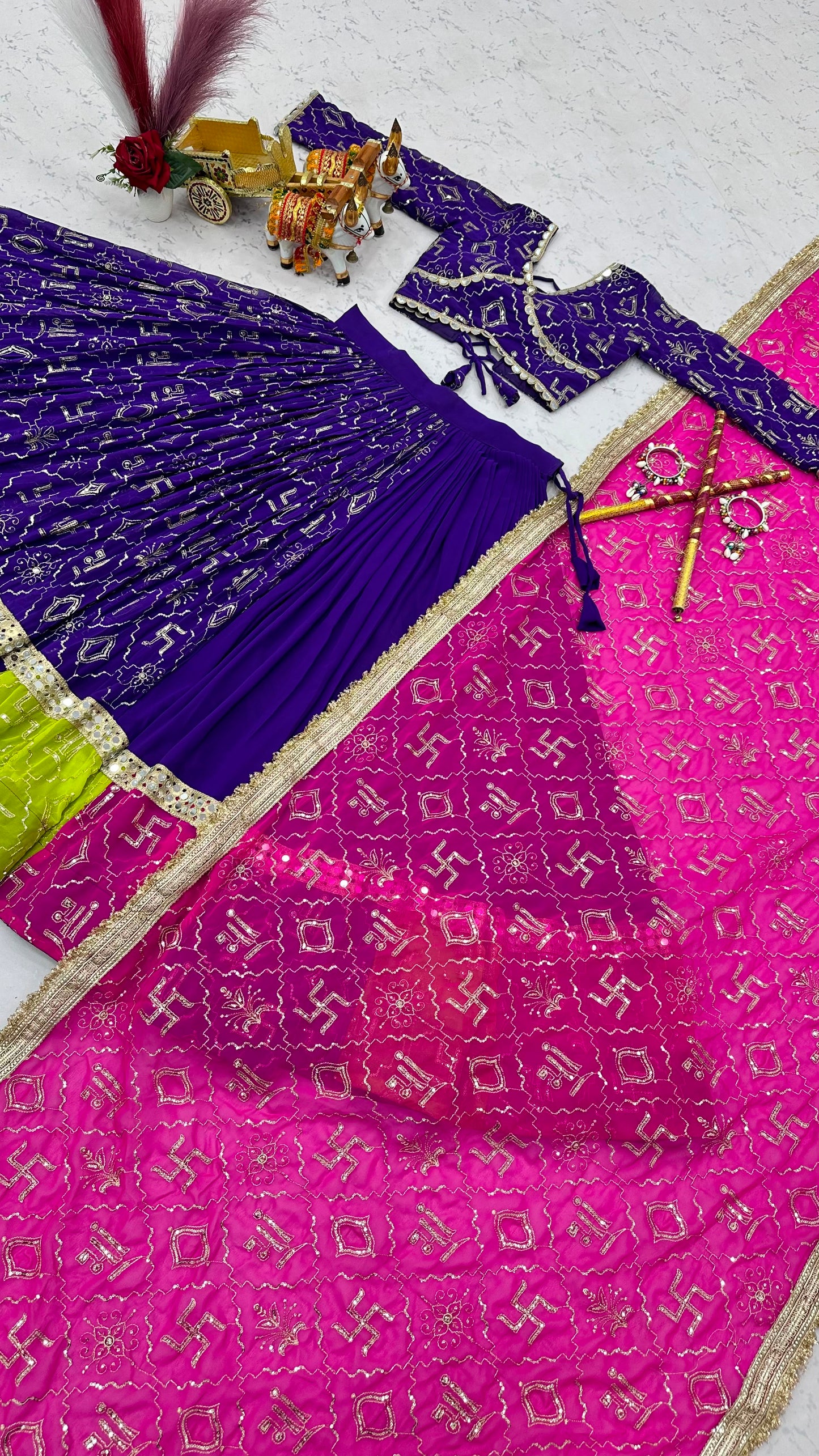 Navratri Special Heavy Embroidery Lehenga Choli Set