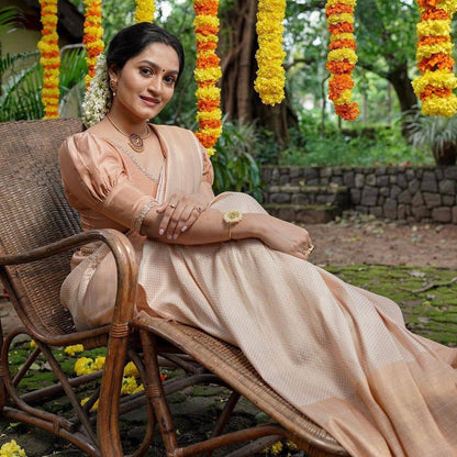 Peach Silk Saree