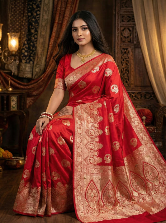 Jhanvi Rich Silk Saree – Pink