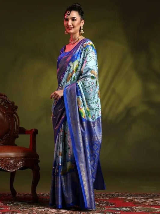 Japan Satin Gajji Silk Saree