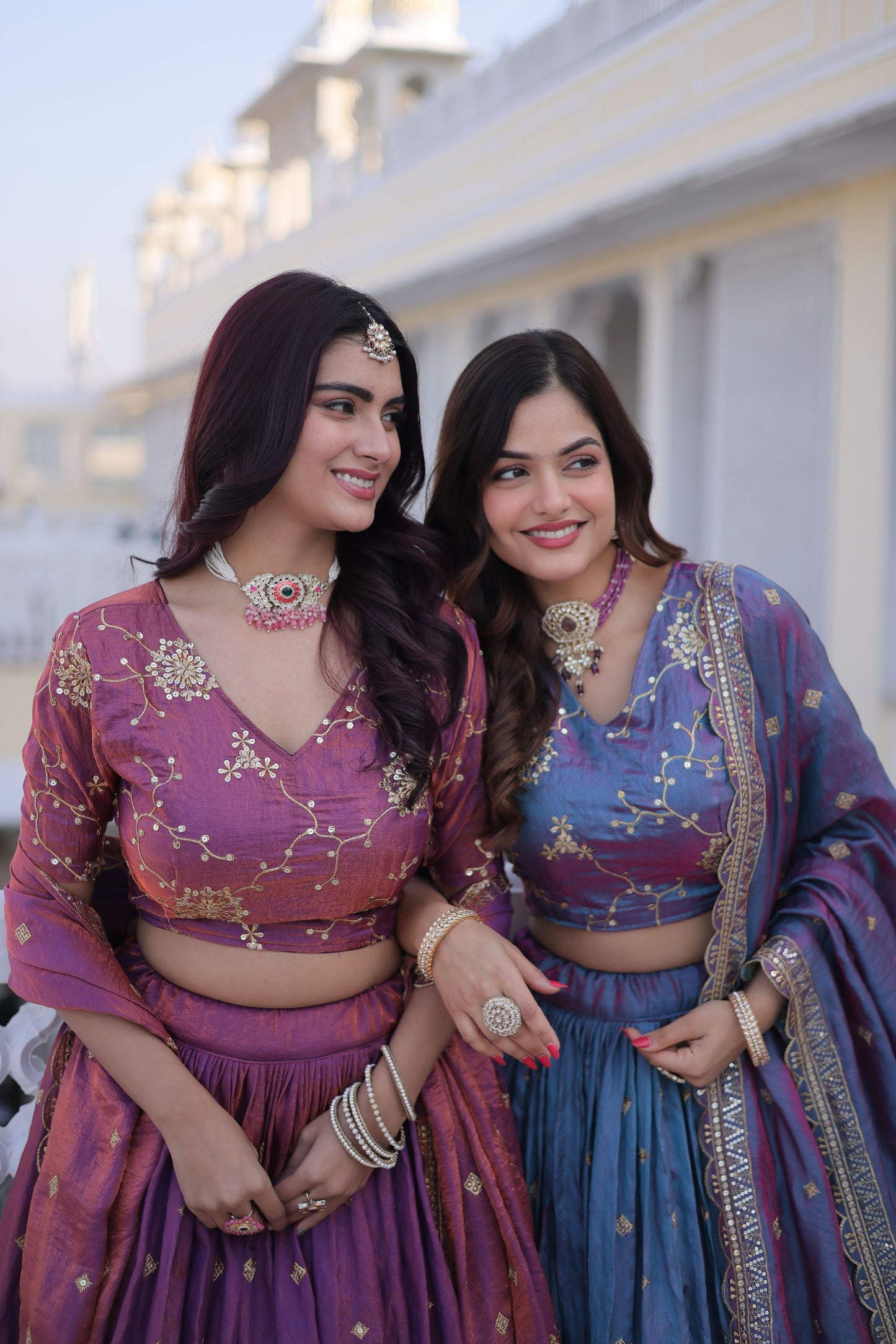 YSL Silk Embroidered Lehenga Choli Set