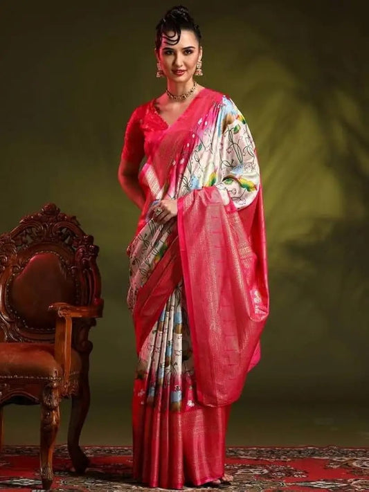 Japan Satin Gajji Silk Saree