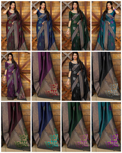Teal Silk Saree
