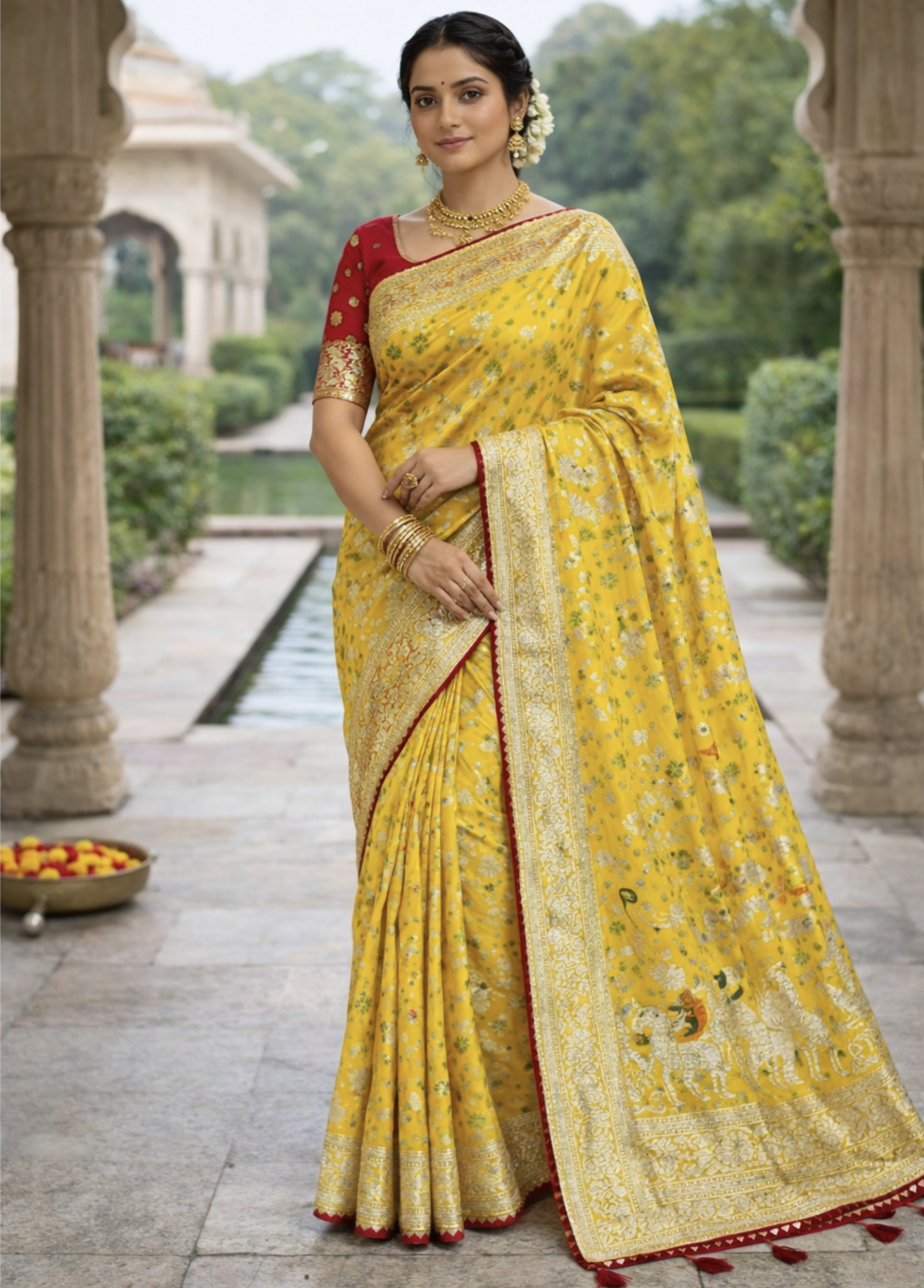 Royal Dolla Silk Saree with Meena & Zari Weaving – Traditional Wedding Collection