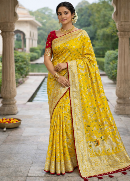 Royal Dolla Silk Saree with Meena & Zari Weaving – Traditional Wedding Collection