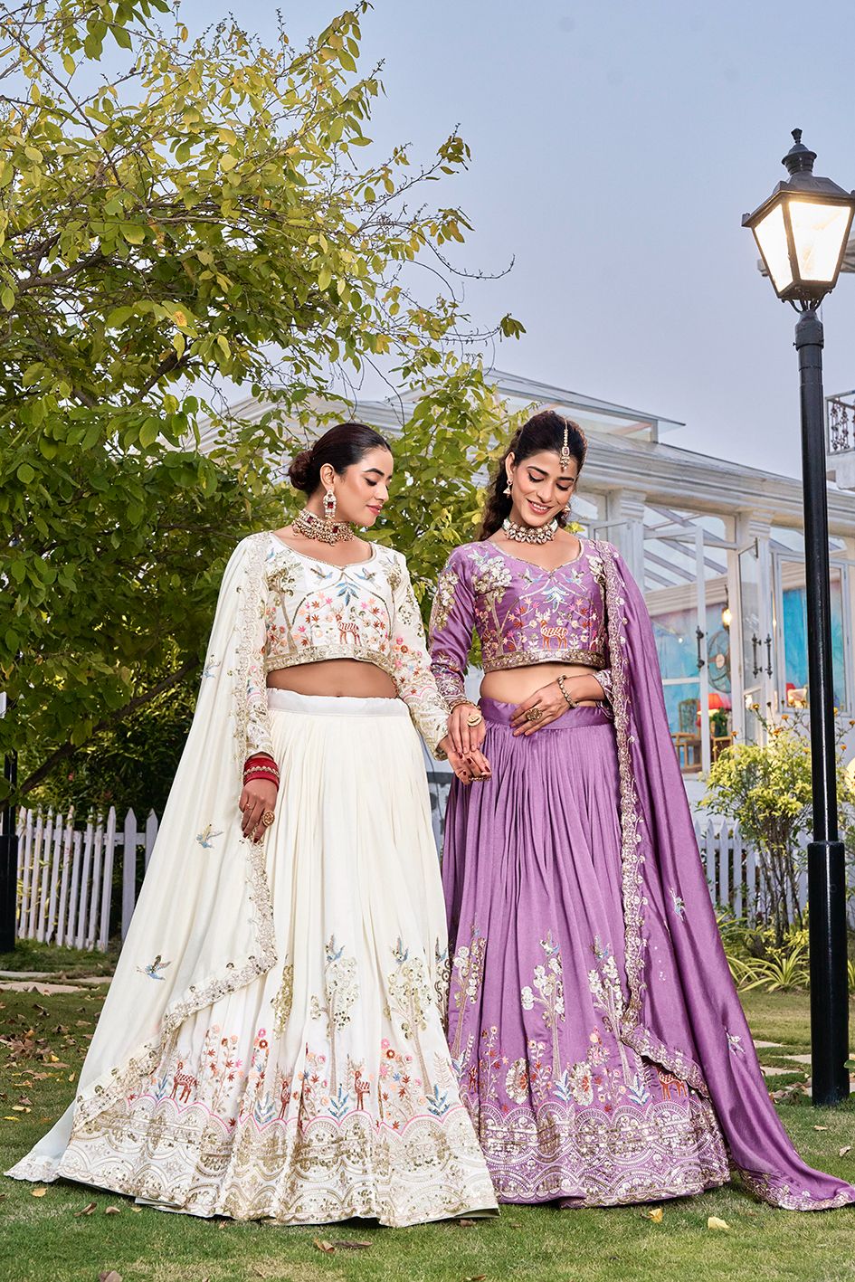Wedding Embroidery Vichitra Lehenga Choli