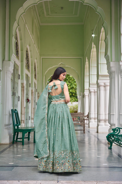 Gold Crush Embroidered Lehenga Set